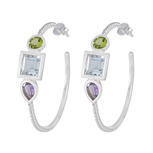 Boucle d'oreille en argent sterling multi, le cadeau idéal pour elle