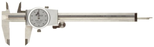 Brown & Sharpe 75.116550 Dial Caliper, Stainless Steel, Black Face, 0-6" Range, +/-0.001"