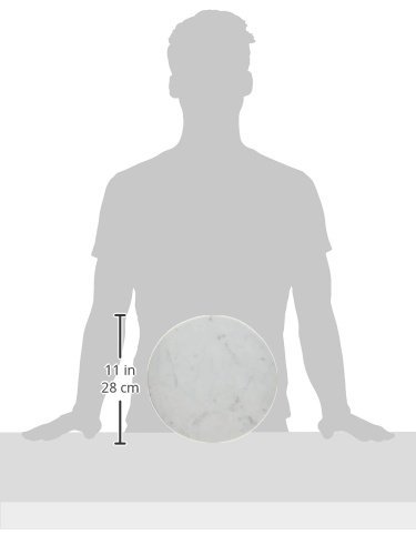Creative Co-Op Minimalist Round Marble Charcuterie Or Cutting Board, White #TOP3