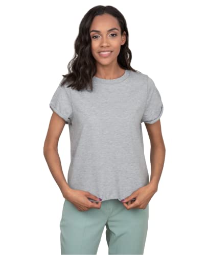 Image of Titox Regular Fit Pure Cotton Round Neck T-Shirt for Men & Women (Color: Grey, Size: L)