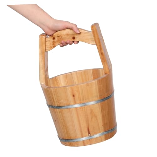 Cubo de Madera Natural para Spa de Pies Portátil miniatura 4