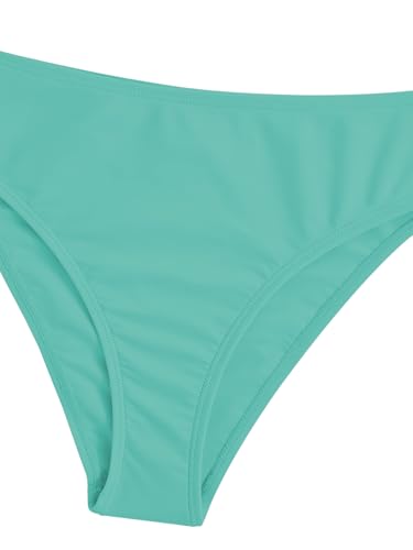 Image of COZYEASE Girls' 2 Piece Ditsy Floral Print Knot Front Ruched Triangle Bikini Swimsuit