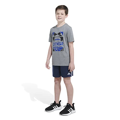 Image of Adidas Boys Short Sleeve T-Shirt Sports Graphic Tee Shirt