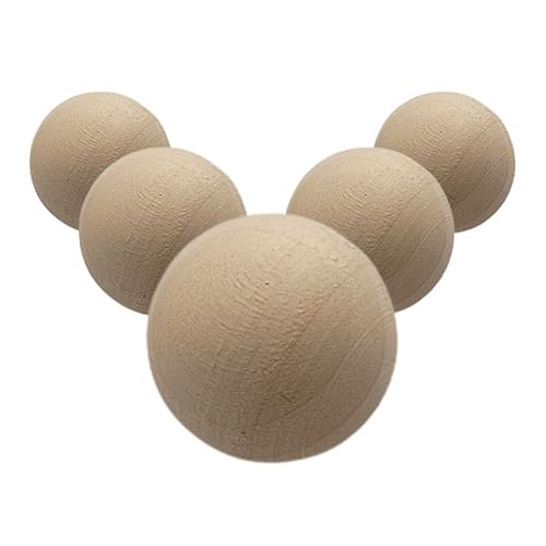 Maelsa® Lot de 5 cochonnets, buts pour Jeu de pétanque, visibilité Terrain, Accessoire Jeu de Boule - Matière : Bois - Couleur Naturel - Taille : 3 cm -...