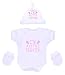 BabyPrem Premature Baby One-piece Hat Mittens Gift Set Clothes 3.5-5.5lb PINK P2