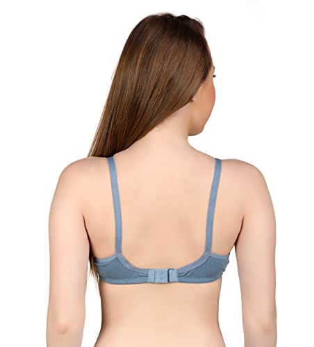 Image of Women Maternity Non Padded Bra - Made of Pure Cotton Full Coverage Non Wired Seamless Pushup Soft Cup for T-Shirt Saree Dress Sports Garment for Daily Use Everyday