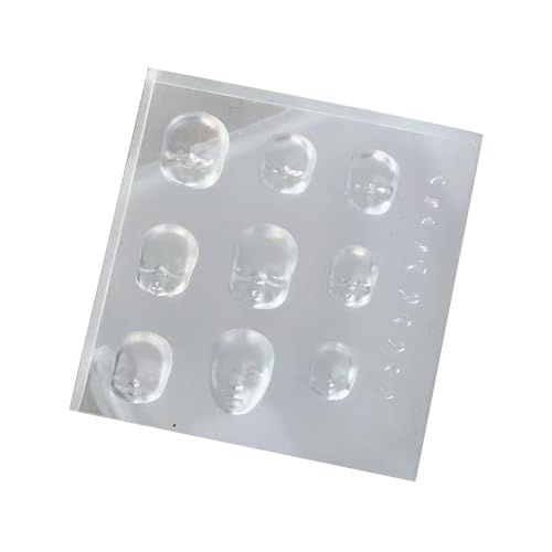 Nail Art - Molde de silicona para fiestas y salones con forma de cabeza de muñeca para manicura en relieve para mujeres, moldes de manicura profesionales