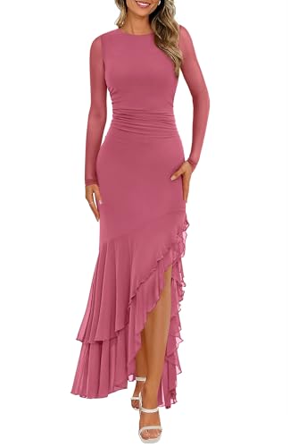 BTFBM Ruched Mermaid Maxi Dress