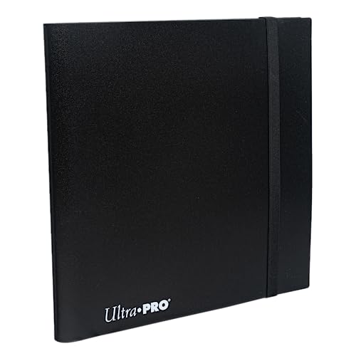 Image of Ultra PRO - Eclipse 12-Pocket Jet Black PRO-Binder for 480 Cards Standard Size Cards, Protects Collectible Cards, Gaming Cards and Sports Cards In Ultra PRO Deck Protector Sleeves