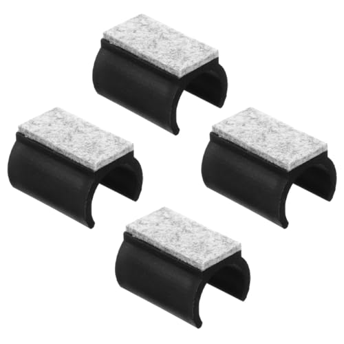 ELEOUTI 4 Almohadillas de Fieltro en Forma de U Fáciles de Reemplazar y Limpiar Protectores Antideslizantes y Resistentes para Suelo para Patas de Sillas de Madera