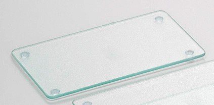 Kesper Glas Schneideplatte, Küchen Schneidebrett, mittel, ca. 30x20cm, leicht geriffelte Oberfläche