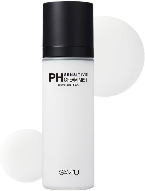SAM'U Cream Mist PH SENSITIVE CREAM MIST 100ml Lotion Ceramide Hyaluronic Acid Tube Grass Extract Fig Extract Moisturizer Dry Skin Sensitive Skin Low Irritation Watery Feel Makeup Adhesion pH Balance