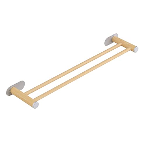 Porte-serviettes de bain double barre LiChA acier inoxydable rangement mural moderne