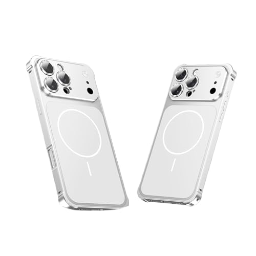 Coque rigide fine au dos mat dépoli haut de gamme couleur argent pour iPhone 16 Pro