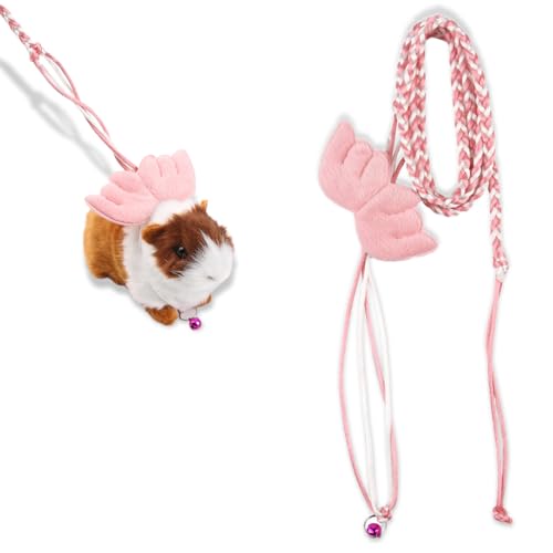 DEFGNOP Meerschweinchen Leine, Kaninchen ZubehöR, Haustier Ratte Maus Hamster Harness Verstellbar Outdoor Leine FüR Walking Training (Rosa) DEFGNOP Meerschweinchen Leine, Kaninchen ZubehöR, Haustier Ratte Maus Hamster Harness Verstellbar Outdoor Leine FüR Walking Training (Rosa)
