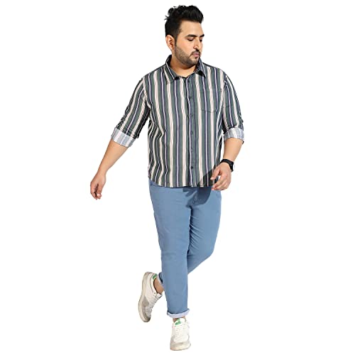Image of CAHOOT Instafab Plus Men's Button Up Regular Fit Shirt for Casual Wear | Modern Clothing Shirt Crafted with Regular Sleeve, Comfort Fit & High-Performance for Everyday Wear