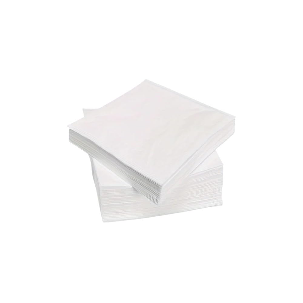 4.5 X .5inch Disposable Napkins, 100 Sheets Cocktail, 2-Ply Dessert, Weddings, Baby Showers, (White)