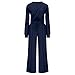 Womens 2 Piece Outfits Lounge Sets Cropped Sweatshirt & Joggers Fashion Sweatsuit Sweat Set 2025 Fall Travel Outfits Clothes Navy