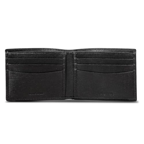 Image of Nautica Men's Bifold Leather Wallet | RFID Blocking | ID Window | Card Slots | Organization | Durable | Stylish