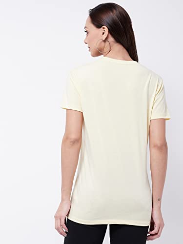 Image of Modeve Women Printed Cotton Blend Half Sleeve Round Neck T-Shirt for Summer