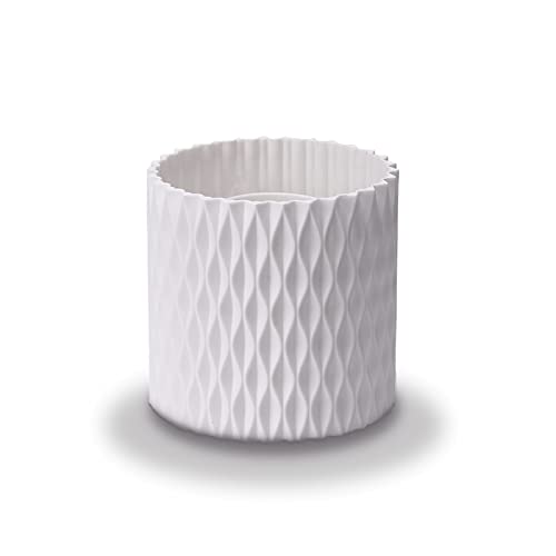 OWAYOTO Makeup Brush Holder Rotatable Makeup Brush Organiser Cup Makeup Container Storage White