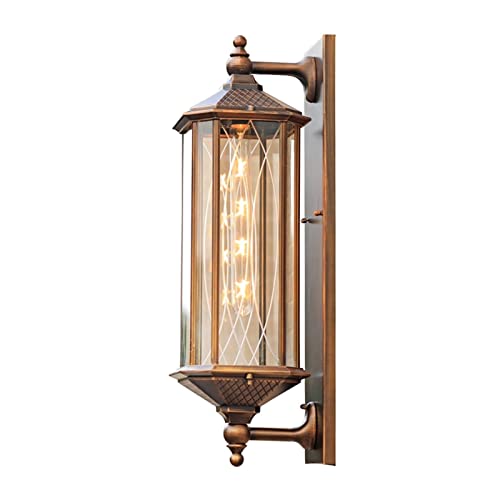 Lampe murale E27 extérieur anti-rouille étanche luminaire en aluminium et verre transparent