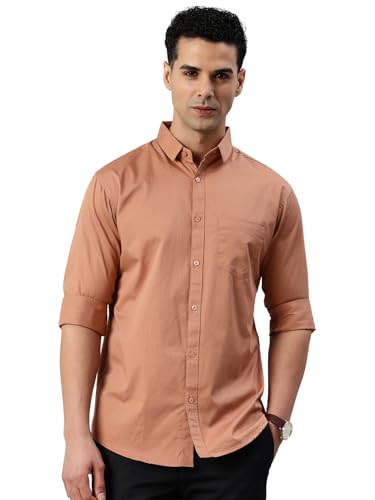 Image of Majestic Man Men's Cotton Slim Fit Solid Casual Shirt