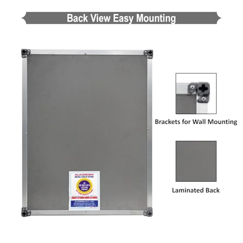 Image of ALKOSIGN Platinum Series Magnetic White Board (3ft x 3ft) Resin Coated Surface, Magnet Friendly White Board Dry Erase, Writing Board, Smart Board, for Teaching, Home, Kids Study Room, Cafes etc.