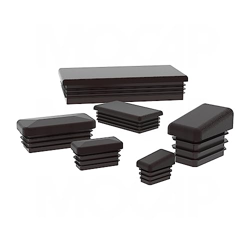 Plugs for Rectangular Tubes - Rectangular Tubing Plug - for 15 x 45mm Tubes - Tube Wall: 1.5-2mm - Flat - Black LDPE MOCAP RC4515MBBK1 (qty1000)