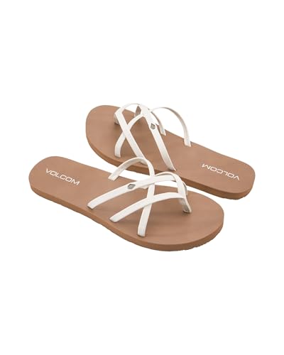 Image of Volcom Women's New School Strappy Flip Flop Flat Slide Sandal