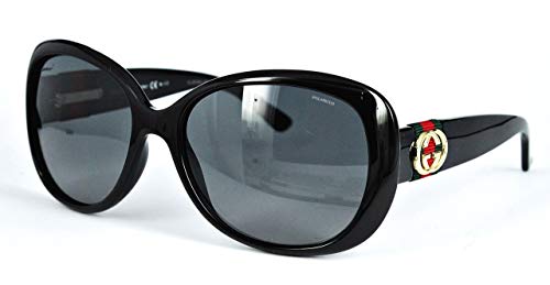 Gucci Women's GG 3644/S Shiny Black/Gradient Shiny Polarized