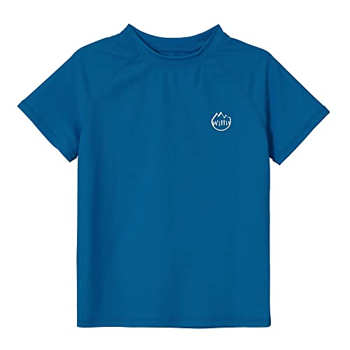 Willit Boys Rash Guard Swim Shirt Baby/Toddler Short Sleeve UPF 50+ Sun Protection SPF Quick Dry Shirt