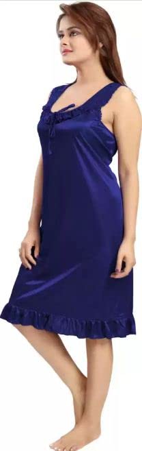 Image of Women's Satin Short Babydoll Nighty
