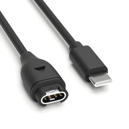 Sinoacc USB C Charging Cable Compatible with Garmin Watch Charging Cable Fenix 5 5S 5X Plus 6 6S 6X Pro 7 7S 7X Forerunner 745 935 945 45 45S 245 Music Instinct Approach S10 S40 S60 S12 S42