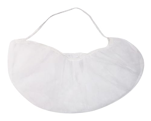 ONLYKXY Beard Cover Nonwovens Beard Protector Net Protective for Men Food Service Cooking Cleaning Kitchen Facial Hair Guards, White, Universal size