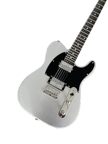Guitare électrique Tele 6 cordes faite main au design personnalisé gris