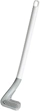 Golf Toilet Brush, Toilet Cleaning Brush, Flexible Bendable Silicone Long Handled Toilet Brush (1-Pcs)