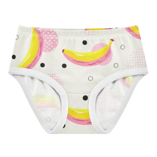 Yellow Bananas Pink Highlights Toddler Underwear Custom 2t Cotton Panties Little Girl Aesthetic Undies Kids Briefs