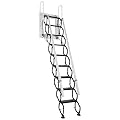 Retractable Loft Foldable Ladder with 2 Handrails and Pull-Down System Anti-Slip Retractable Folding Stair Load Capacity 660Lbs (2.2M)