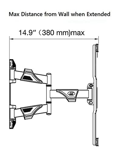 Image of Audiovan Full Motion Cantilever Swivel Tilt Wall Mount Inches for Led LCD & Plasma Tv Movable Corner Bracket (P-6 Tv Wall Mount 42-75 inch)