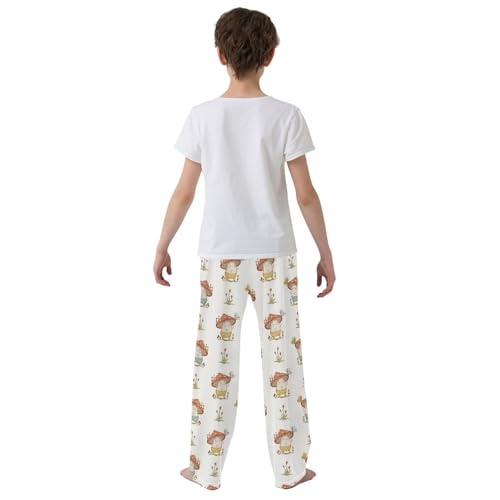 Cute Mushroom Butterfly Boys Pants for Kids Jogger Pants with Pockets S-XL3