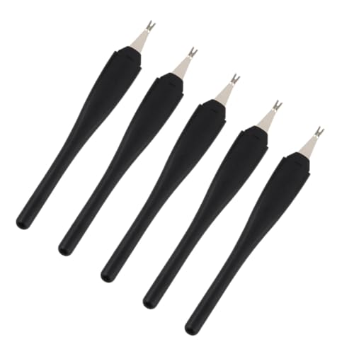 Ipetboom 5 Piezas Herramienta Exfoliante Removedor De Pestañas Removedor De Removedor De Pedicura Removedor De Cutícula De Pelusa Removedor De Pies Abs Black