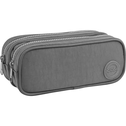 Tilibra - Estojo Duplo Grande Académie Young Cinza