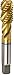 GUHRING 9039210060000 Spiral Flute Tap, Mod Bottom, Cobalt, TiN Coating, 3 Flute, M6 x 1.0 Size