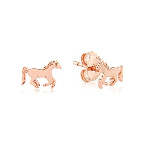 Gemma J Rose Gold Running Pony Studs Cover