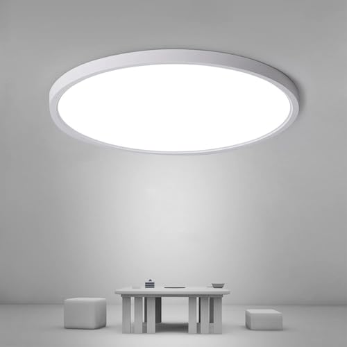 Plafonnier LED Ø30cm luminaire blanc froid pour chambre et couloir