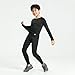 Blaward Boys' Girls' Long Sleeve Compression Pant and Shirt Set, Youth Kids Base Layer Sport Athletic Tops Leggings Underwear