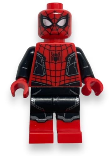 LEGO Superheroes: Spider-Man Minifigure with Red and Black Suit and Silver Trim (Upgraded Suit)