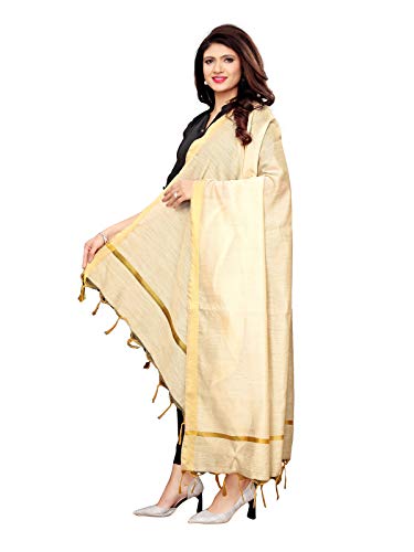 Womens Plain Cotton Dupatta With Tasseled Chunni For Ethnic Wear2