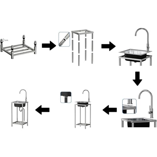 Évier extérieur avec robinet mitigeur 360° eau chaude et froide - 8